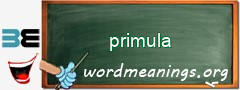 WordMeaning blackboard for primula